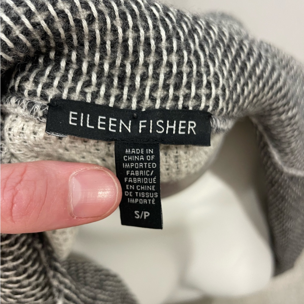 Eileen Fisher Medium Textured Cotton Sweater Coat, Medium. Like- New. - Picture 5 of 14